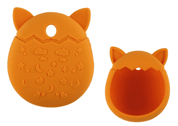 slomart LEAN TOYS Silikonska futrola za Tamagotchi - Narančasta (Oblikovan kao mačka)