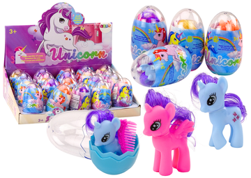 slomart Jednorog u jajetu za češljanje s češljem, Lean Toys