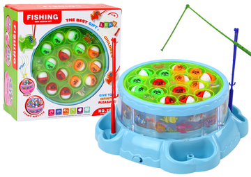 slomart Igra pecanja ribica LEAN TOYS, plava, sa svjetlima i zvukovima