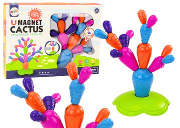 slomart LEAN TOYS Magnetske kocke Kaktus, 16 elemenata
