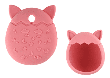 slomart LEAN TOYS Silikonska futrola za Tamagotchi - Puder roza (Oblikovan kao mačka)