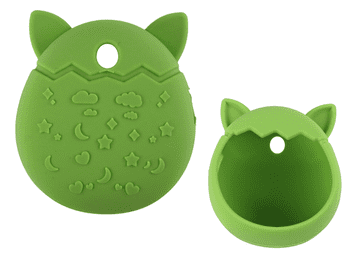 slomart LEAN TOYS Silikonska futrola za Tamagotchi - Zelena (Oblikovan kao mačka)