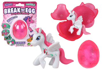 slomart Pucajuće čarobno jaje LEAN TOYS s jednorogom, roza, 6 cm