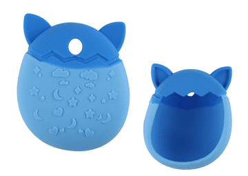 slomart LEAN TOYS Silikonska futrola za Tamagotchi - Plava (Oblikovan kao mačka)