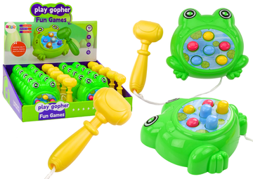 slomart LEAN TOYS Mini igra Krtić Mlatilica s čekićem, zelena žaba