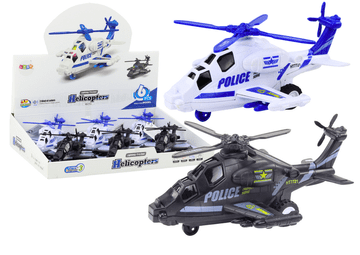 slomart Policijski helikopter, bijele ili crne boje, s pogonom, svjetlom i zvukom
