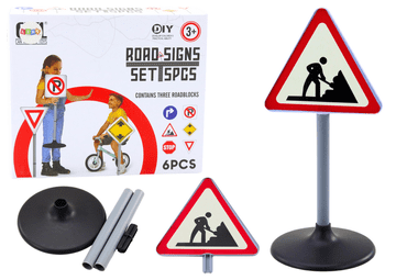 slomart Veliki znak Upozorenja Radovi na cesti LEAN TOYS, 70 cm