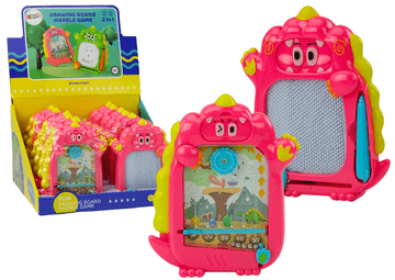 slomart LEAN TOYS Crtaj i igraj se s dinosaurom 2u1, roza