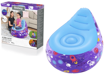 slomart BESTWAY Na napuhavanje fotelja Svemira LED, 72 x 72 x 64 cm, ljubičasta