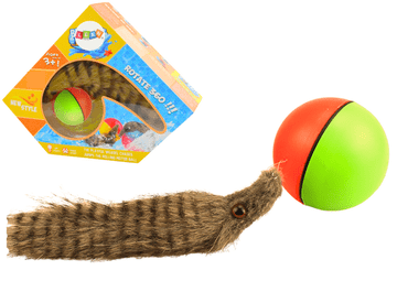 slomart LEAN TOYS Lopta koja bježi s krznenim repom - tvor