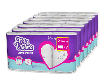 Violeta Love papirnati ručnici, 3 sloja, 3x7