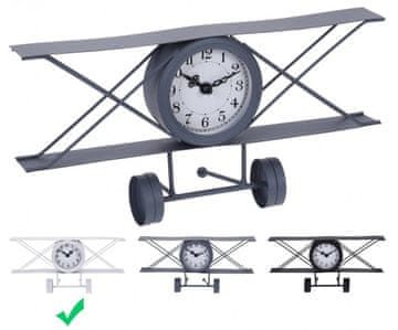 SEGNALE 30 cm bijeli dizajnerski stolni sat - Zrakoplov