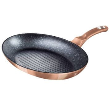 Berlingerhaus Tava za ribu i odrezak s mramornom površinom, 35 cm, Rosegold Metallic Line