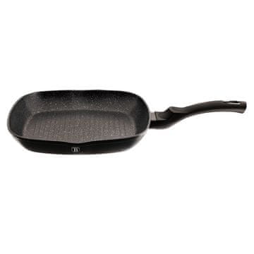 Berlingerhaus Tava za roštilj s mramornom površinom 28 cm, Crna srebrna kolekcija