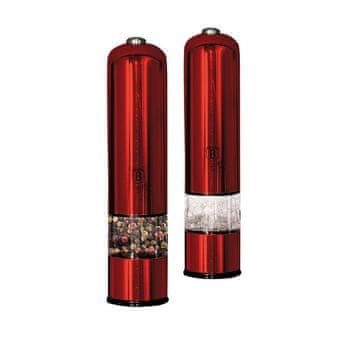 Berlingerhaus Set električnih mlinova za papar i sol, 2 komada, Burgundy Metallic Line