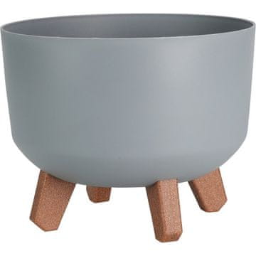 ProGarden Okrugla saksija na postolju, 24 cm, siva