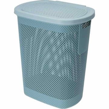 Excellent Houseware Košara za rublje od 60 litara s poklopcem, siva
