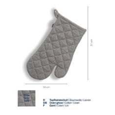 Kela Rukavica za pećnicu KL-12803 oven gloves Puro 55% cotton/45% linen gray 31.0x18.0cm