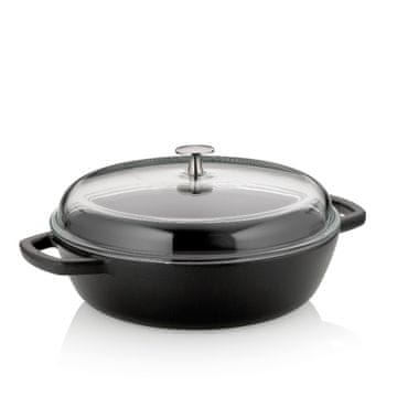 Kela Duboka tava od lijevanog željeza CALIDO 28 cm 3,8 l crna