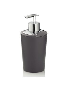 Kela MARTA plastični dozator sapuna, sivi, V 17 cm / Š 8 cm / 350 ml