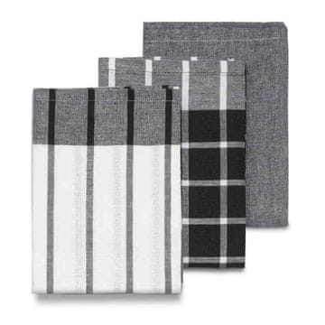 Kela Set kuhinjskih krpa PASADO, 3 komada, crne, 65 x 45 cm