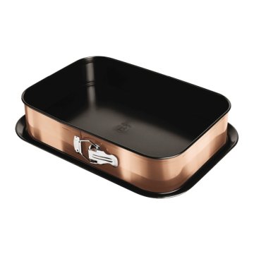 Berlingerhaus 2-u-1 ne ljepljiva posuda za pečenje Rosegold Metallic Line 39x27x7,5 cm