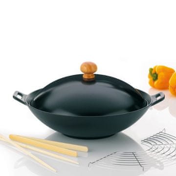 Kela 36 cm wok od lijevanog željeza s dodacima (set od 5)