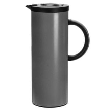 Excellent Houseware 1-litrena dvostijenska termo posuda za posluživanje, siva