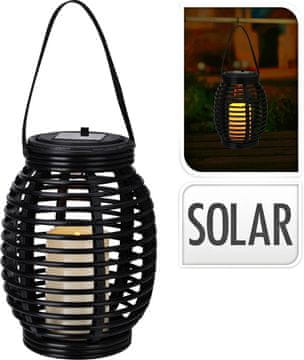 ProGarden 32 cm crna solarna svjetiljka