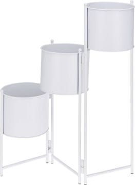 ProGarden Set od 3 bijela metalna saksija