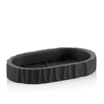 Kela Merida posudica za sapun od poliresina, crna, 15,0 x 9,0 x 2,5 cm
