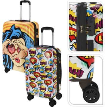 ProWorld Set od 2 putne koferiće na kotačima - pop art dizajn