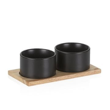 Kela Set Gunten porculanskih zdjela, crne, 3 komada, 23,5 x 12,0 x 7,5 cm, 10,0 cm