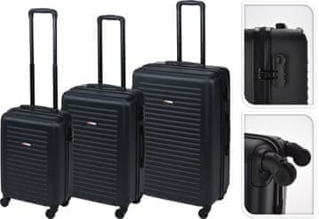 ProWorld Proworld set od tri putne koferiće na kotačima, crni