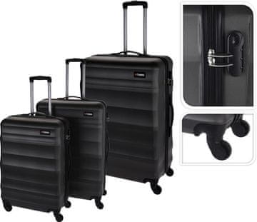 ProWorld Proworld set 3 komada putnih kofera na kotačima, antracit