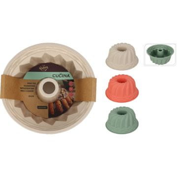 Excellent Houseware Silikonski kalup za bundt kolač, 24 x 11 cm, crveni
