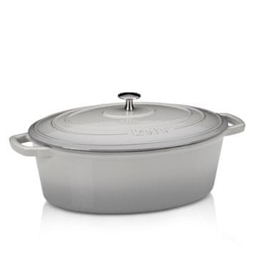 Kela Lijevanoželjezna posuda za pečenje s poklopcem CALIDO 35x26 cm siva
