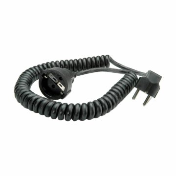 Bachmann produžni kabel 220V spiralni 0,5m crni BM0010705