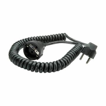 Bachmann produžni kabel 220V spiralni 1m crni BM0010706