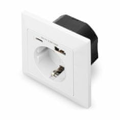 Digitus utičnica 1x220V+1xUSB TypeC+1xUSB 2.8A DA-70615