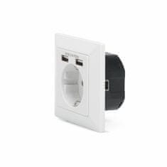 Digitus utičnica 1x 220V + 2x USB 2.1A DA-70613