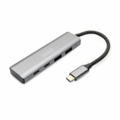 Digitus USB 3.0 hub 2xA + 2x TipC sivi DA-70245