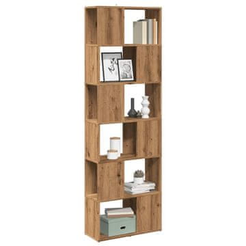 Vidaxl Polica za knjige/Pregrada Artisan hrast 60x24x186 cm