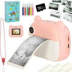 MG CP11 Printing Camera Teddy dječji instant fotoaparat, ružičasta
