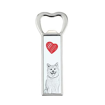 Akita, Akita Inu - otvarač za boce s likom psa, personalizirani otvarač za hladnjak, jedinstveni poklon za muškarca od a