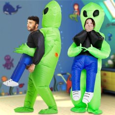 JOJOY® Napuhljiv kostim izvanzemaljac za Halloween i cosplay, zabavan kostim s ventilatorom | UFOMAN