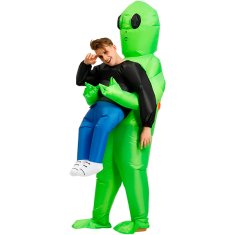 JOJOY® Napuhljiv kostim izvanzemaljac za Halloween i cosplay, zabavan kostim s ventilatorom | UFOMAN