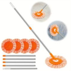 HOME & MARKER® 360° mop s mikrovlaknima za podove i prozore, teleskopski i višenamjenski čistilac | CORALMOP