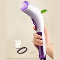 HOME & MARKER® Ručni putni parni likalnik 40x12 cm, za okomito glačanje (roza/bijela) | STEAMY