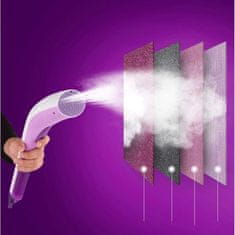 HOME & MARKER® Ručni putni parni likalnik 40x12 cm, za okomito glačanje (roza/bijela) STEAMY + Rokavica otporna na toplinu STEAMER GLOVE | STEAMGLOVE